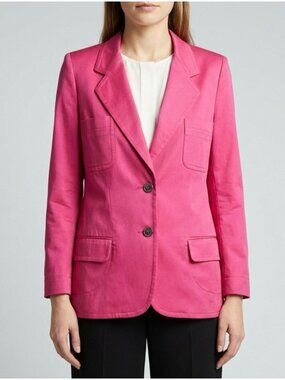 Vintage ESCADA Blazer Jacket Size 40 = US 8 Medium Hot Pink 80s 90s
